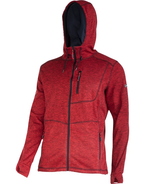 Zdjęcie: Bluza z kapturem i suwakiem czerwona, S, CE, LAHTI PRO