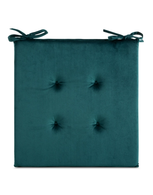 Zdjęcie: Poduszka na siedzisko Gaja 40x40x3 cm ciemny turkus EUROFIRANY