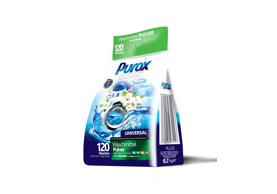 Zdjęcie: Proszek do prania perfumowany Universal 9,2 kg - 120 prań PUROX