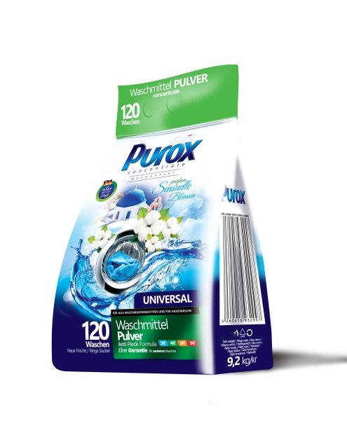 Zdjęcie: Proszek do prania perfumowany Universal 9,2 kg - 120 prań PUROX