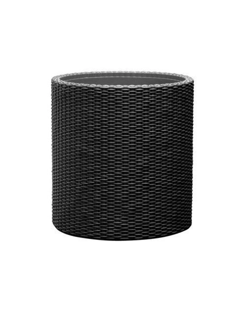 Zdjęcie: Doniczka okrągła rattan 36 cm antracyt CURVER