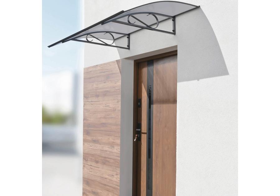 Zdjęcie: Daszek Arco antracyt 150x90x25 cm, profile RAL 7016, płyta antracyt ROBELIT