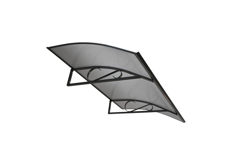 Zdjęcie: Daszek Arco antracyt 150x90x25 cm, profile RAL 7016, płyta antracyt ROBELIT