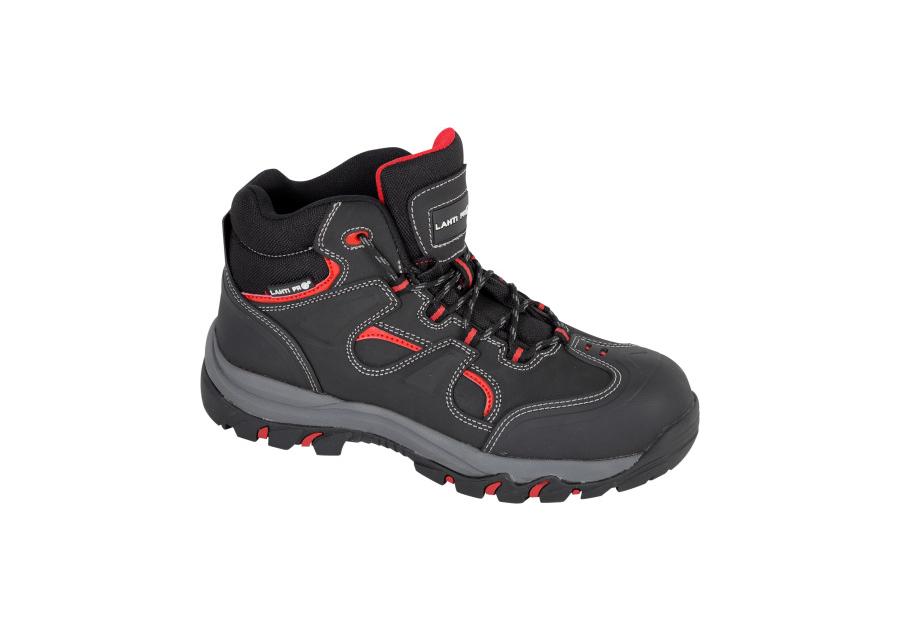 Zdjęcie: Trzewiki nubukowe czar.-czerw., s3 sra, "44", CE, LAHTI