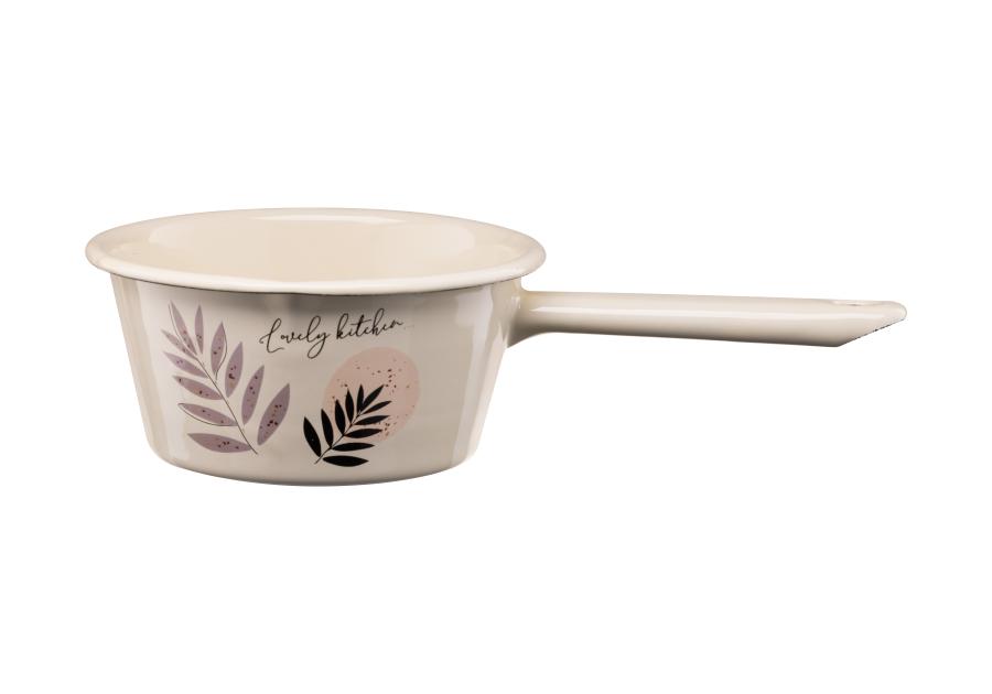 Zdjęcie: Rondel emaliowany z rączką Flores 14 cm/0,6 L wzór 3 GALICJA