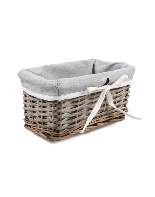 Zdjęcie: Szuflada wiklinowa z materiałem 24x14x10 cm mała TIN TOURS