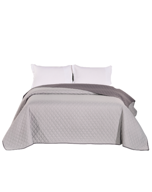 Zdjęcie: Narzuta Axel steel+silver 170x270 cm DECOKING