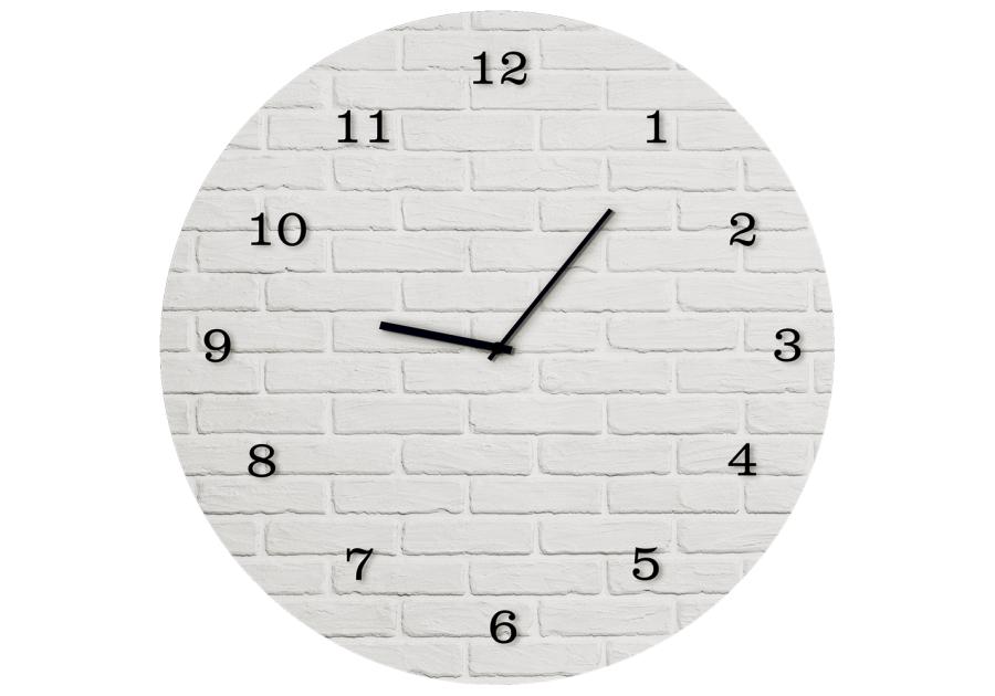 Zdjęcie: Zegar Glassclock 30 cm Gc019 White Brick STYLER