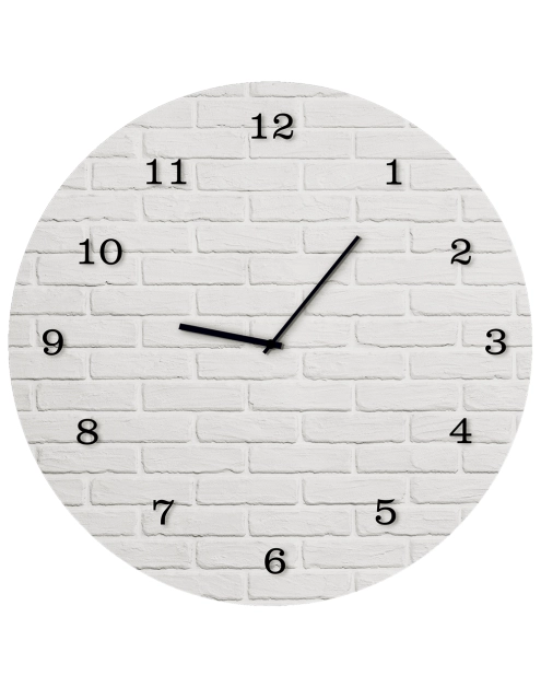 Zdjęcie: Zegar Glassclock 30 cm Gc019 White Brick STYLER