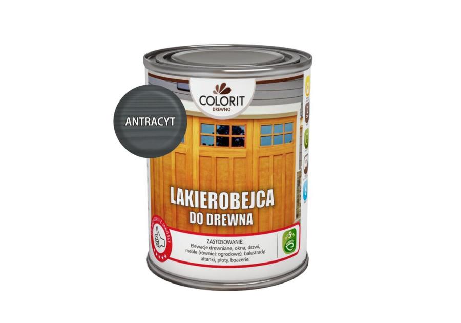 Zdjęcie: Lakierobejca do drewna, antracyt 750 ml COLORIT