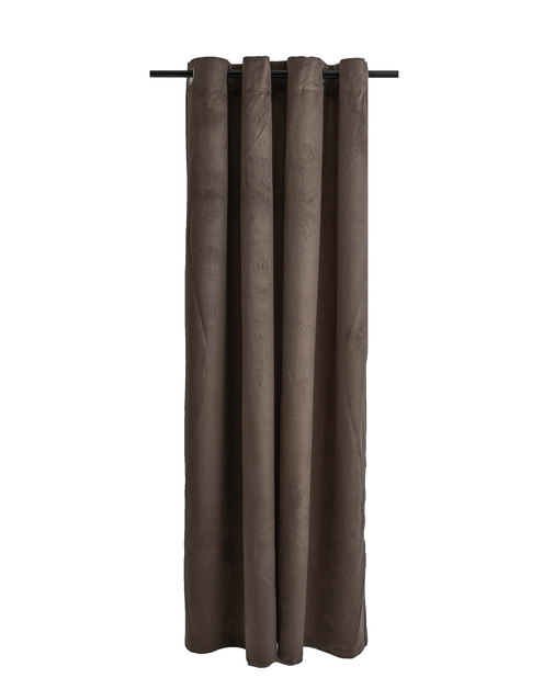 Zdjęcie: Zasłona velvet gładki pierre ciemny beż 140x270 cm CHIC HOME