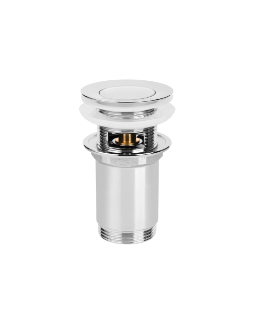 Zdjęcie: Korek click-clack, mosiężny, z przelewem, mały grzybek chrom INVENA