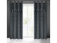 Zdjęcie: Zasłona gotowa Jasmin 140 x 250 cm czarny EUROFIRANY