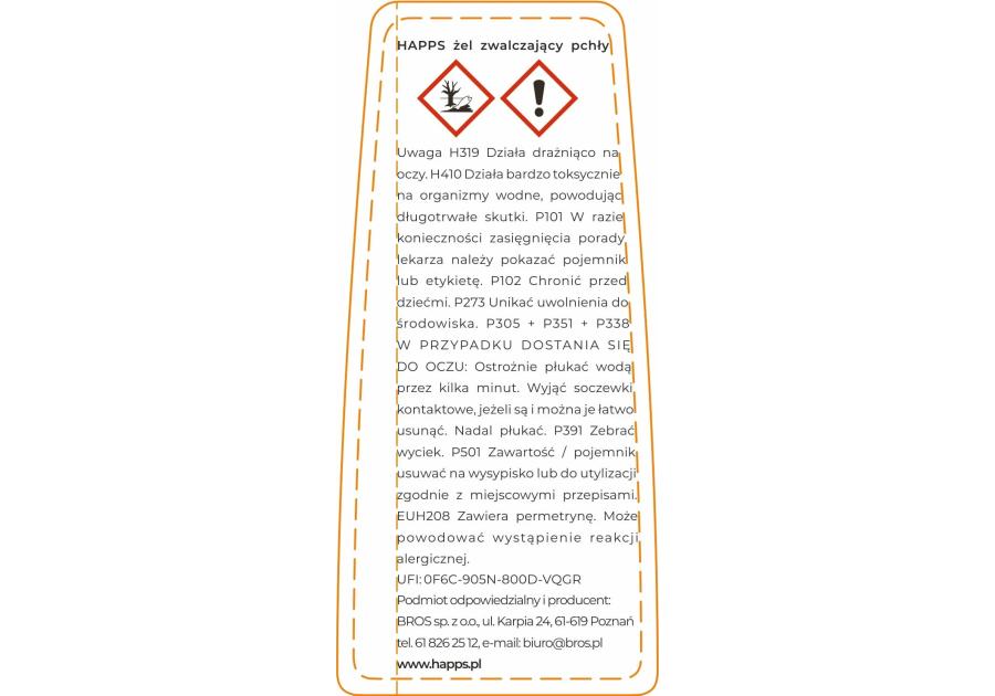 Zdjęcie: Żel zwalczający pchły 150 ml HAPPS
