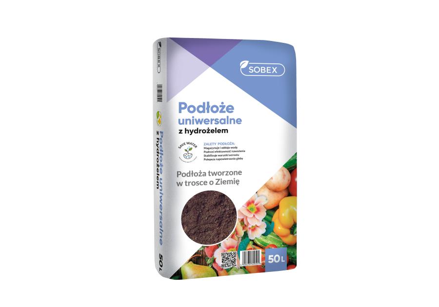 Zdjęcie: Podłoże uniwersalne z hydrożelem 50 L SOBEX