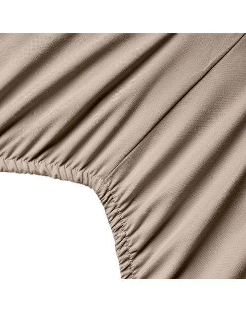 Zdjęcie: Prześcieradło z gumką mikrowłókno Soft 100x200+25 cm beżowe EUROFIRANY