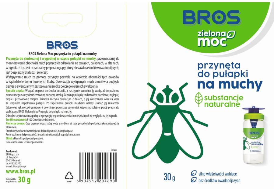 Zdjęcie: Przynęta do pułapki na muchy Zielona Moc 30 g BOPON