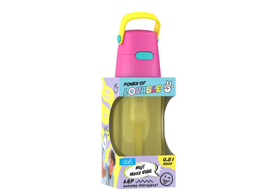 Zdjęcie: Butelka filtrująca Solid 0,5 L z filtrem węglowym DAFI