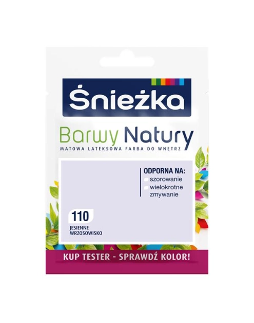 Zdjęcie: Tester koloru Barwy Natury jesienne wrzosowisko 110 25 ml ŚNIEŻKA