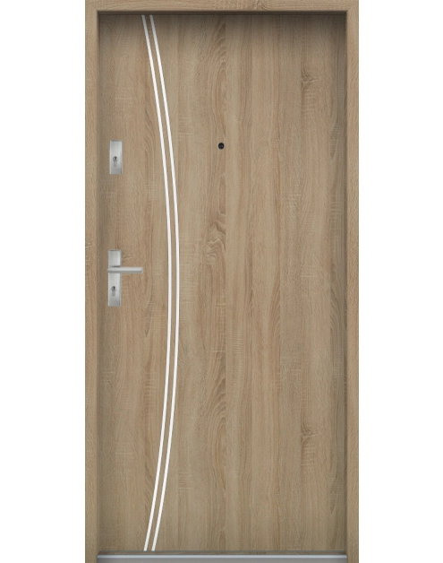 Zdjęcie: Drzwi wejściowe do mieszkań Bastion R-61 Sonoma 80 cm (NW) prawe ODR KR CENTER
