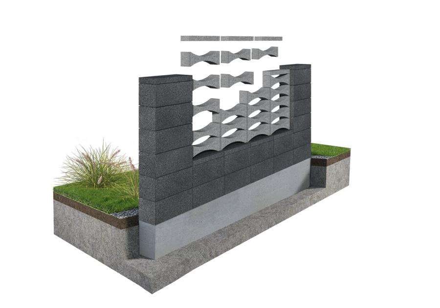 Zdjęcie: Elementy ogrodzeniowe Kombo KO Bone grafit JONIEC