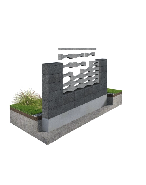 Zdjęcie: Elementy ogrodzeniowe Kombo KO Bone grafit JONIEC