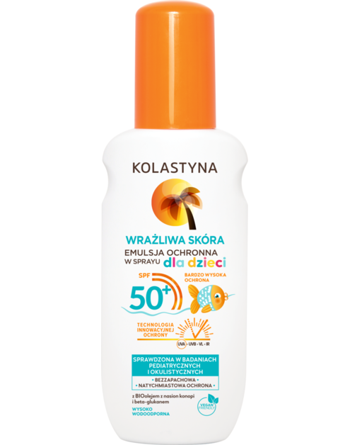 Zdjęcie: Emulsja ochronna dla dzieci w sprayu SPF50+ 150 ml Wrażliwa skóra KOLASTYNA