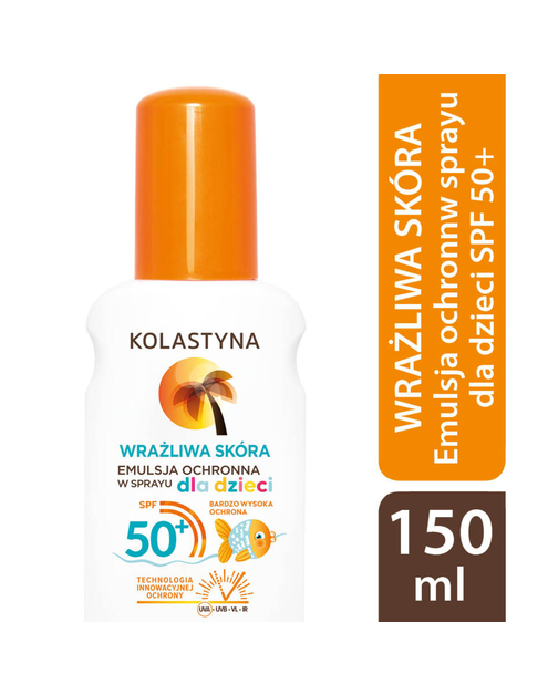 Zdjęcie: Emulsja ochronna dla dzieci w sprayu SPF50+ 150 ml Wrażliwa skóra KOLASTYNA