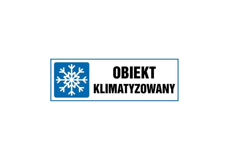 Zdjęcie: Oznaczenie "Obiekt klimatyzowany" 10,5x29,7 cm METRO