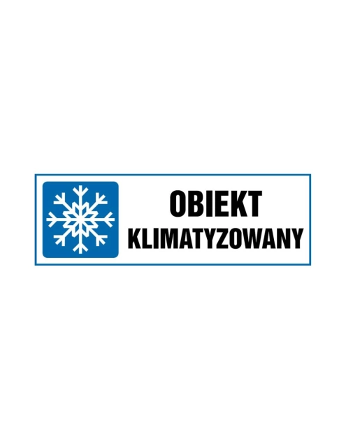 Zdjęcie: Oznaczenie "Obiekt klimatyzowany" 10,5x29,7 cm METRO