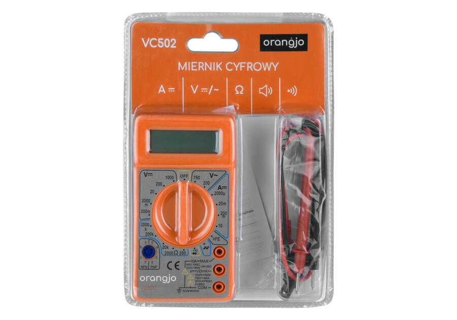 Zdjęcie: Miernik cyfrowy z buzzerem Orangjo VC502 DPM SOLID