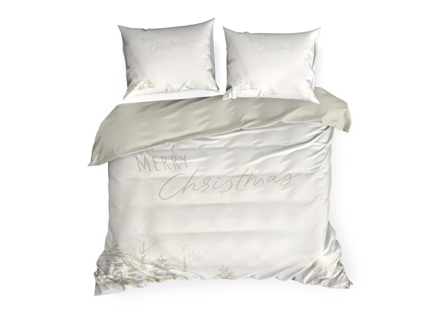 Zdjęcie: Komplet pościeli z nadrukiem świątecznym Snowflake 160x200 cm, 70x80 cm - 2 szt. EUROFIRANY