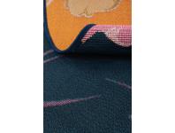 Zdjęcie: Dywan Jungle 135 cm koło, kwiaty pomarańczowo-czarne MULTI-DECOR