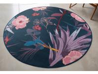 Zdjęcie: Dywan Jungle 135 cm koło, kwiaty pomarańczowo-czarne MULTI-DECOR