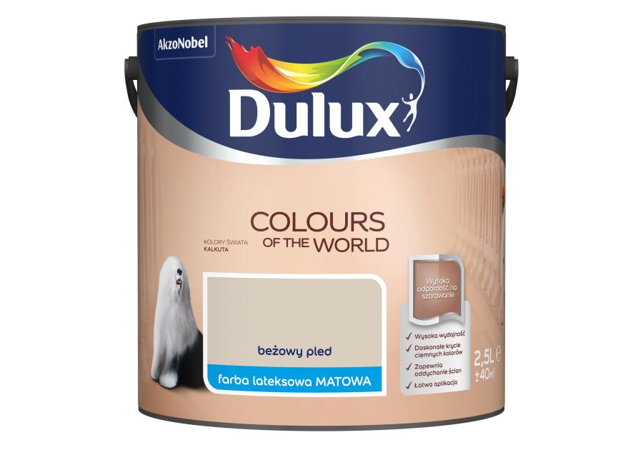 Zdjęcie: Farba do wnętrz Kolory Świata 2,5 L beżowy pled DULUX
