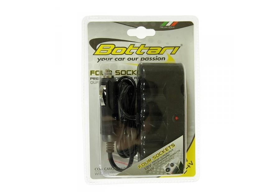 Zdjęcie: Rozgałęziacz poczwórny zapalniczki z kablem 12/24V BOTTARI