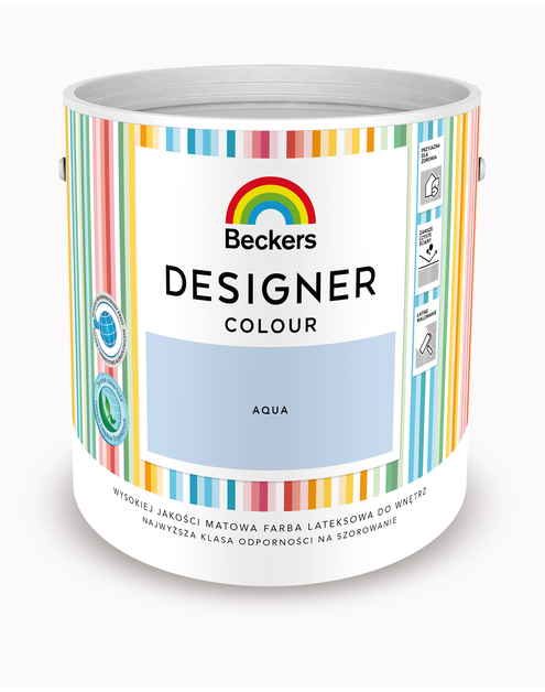 Zdjęcie: Farba lateksowa Designer Colour Aqua 2,5 L BECKERS