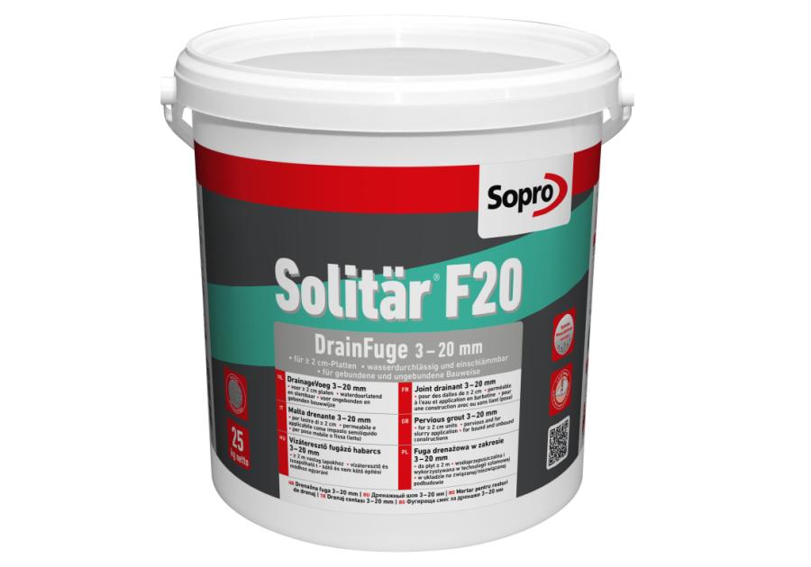 Zdjęcie: Fuga drenażowa 3-20 mm kolor szary Solitar F20 SOPRO