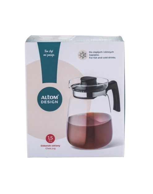 Zdjęcie: Dzbanek szklany do gorących napojów 1500 ml czarny ALTOM DESIGN