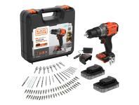Zdjęcie: Wiertarka udarowa B+D 18 V + 80 akcesoriów + walizka STANLEY
