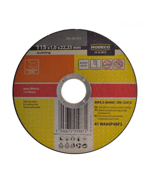 Zdjęcie: Ściernica do cięcia stali nierdzewnej 230x1,9x22,23 mm płaska 25 szt. RAWLPLUG