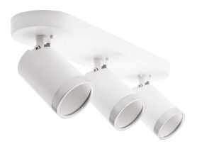 Oprawa ścienno-sufitowa Spot Best 3xGU10 – biały/srebrny VOLTENO