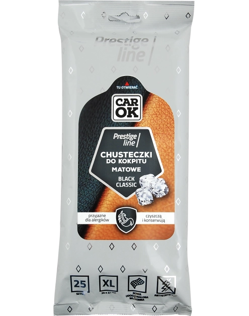Zdjęcie: Chusteczki czyszczące do kokpitów samochdowych Black Classic CAR OK