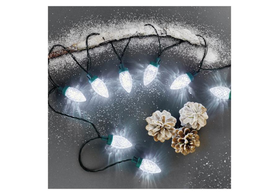 Zdjęcie: Lampki choinkowe LED Classic Chain, szyszki, 50 LED 9,8 m, zimna biel, IP44 EMOS