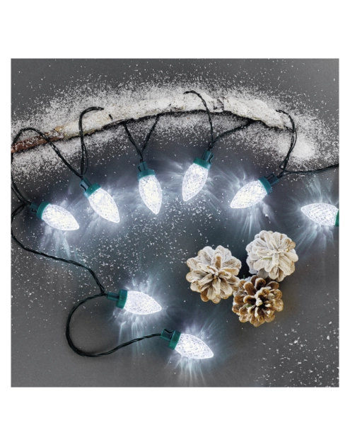 Zdjęcie: Lampki choinkowe LED Classic Chain, szyszki, 50 LED 9,8 m, zimna biel, IP44 EMOS