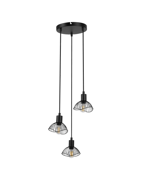 Zdjęcie: Lampa wisząca AJE-HOLLY 7 Black 3xE14 ACTION
