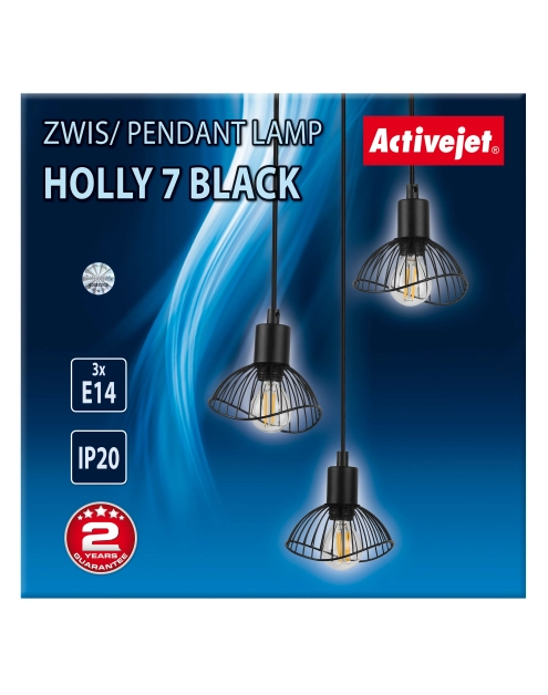 Zdjęcie: Lampa wisząca AJE-HOLLY 7 Black 3xE14 ACTION