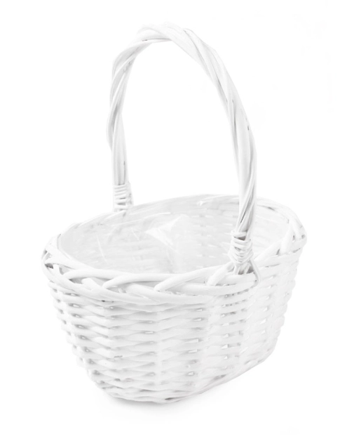 Zdjęcie: Koszyk z uchwytem 21x16x11/25 cm biały TIN TOURS