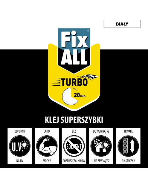 Zdjęcie: Uszczelniacz hybrydowy Fixall Turbo 290 ml biały SOUDAL