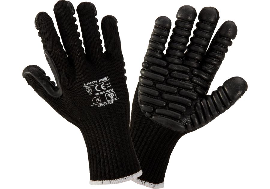 Zdjęcie: Rękawice antywibracyjne czarne,10,CE,LAHTI PRO